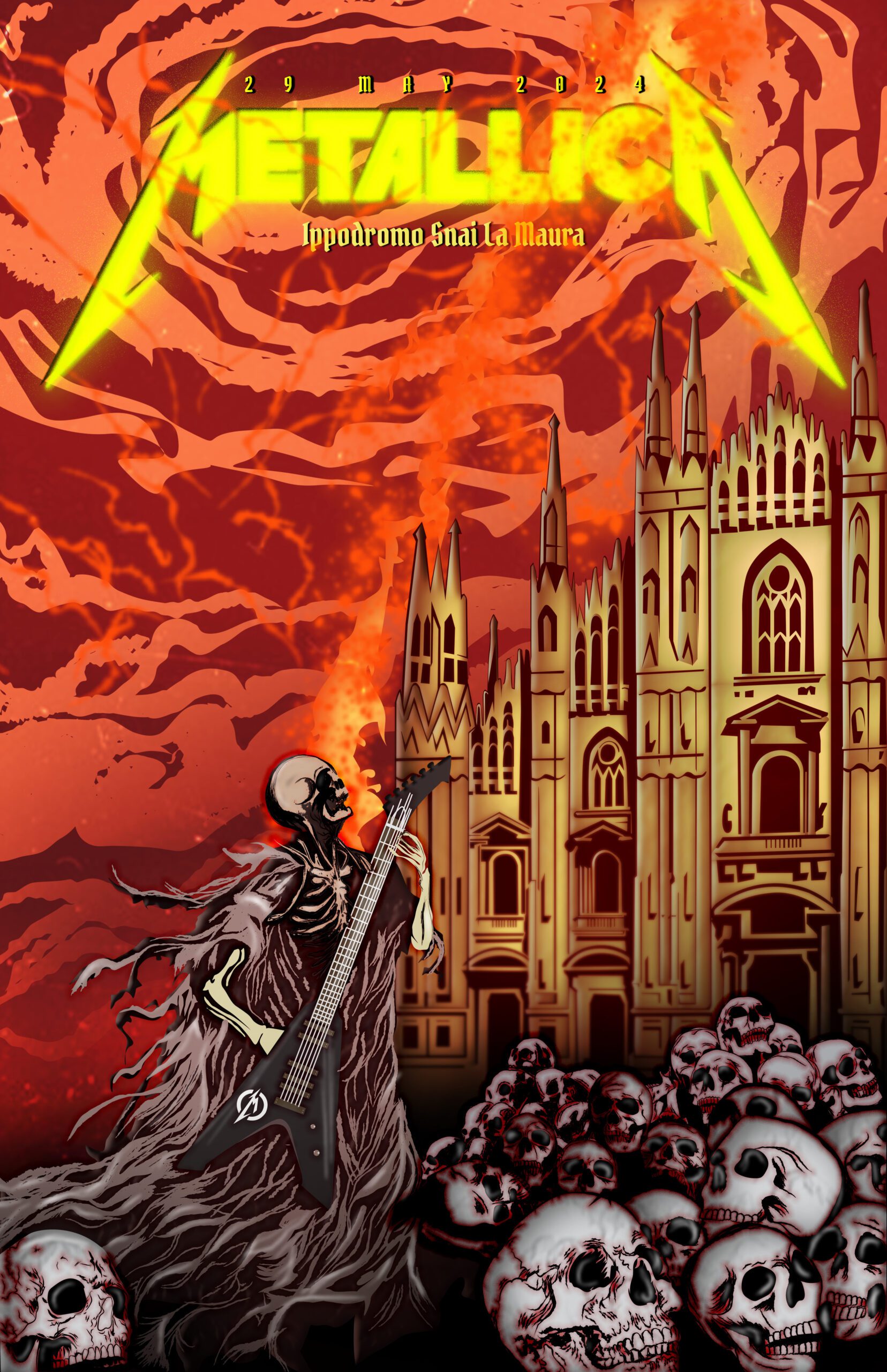 Metallica Gig Poster Milan
